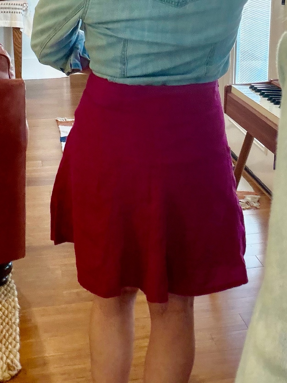 Athleta Fuchsia Drawstring Linen Skirt - Picture 5 of 6